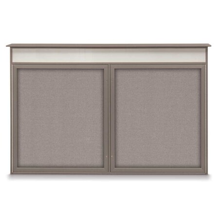 United Visual Products Open Faced Traditional Corkboard, 96x48" UV647A-WHITE-PEARL